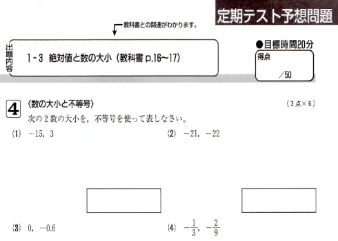 定期テスト予想問題